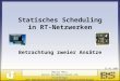 Statisches Scheduling in RT-Netzwerken Betrachtung zweier Ansätze Marcus Merz marcus.merz@ourarsenal.com 21.01.2005