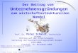P. Schmidt, HS Bremen, 19.11.04 - Folie 1 Bremer Institut für empirische Handels- & Regionalstrukturforschung der Der Beitrag von Unternehmensgründungen