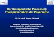 Der therapeutische Prozess (I): Therapieverfahren der Psychiatrie PD Dr. med. Jürgen Zielasek Klinik und Poliklinik für Psychiatrie und Psychotherapie