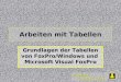 Wizards & Builders GmbH Arbeiten mit Tabellen Grundlagen der Tabellen von FoxPro/Windows und Microsoft Visual FoxPro