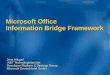 Microsoft Office Information Bridge Framework Jens Häupel.NET Technologieberater Developer Platform & Strategy Group Microsoft Deutschland GmbH
