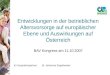 BAV Kongress am 11.10.2007 Ihr Gesprächspartner:Dr. Johannes Ziegelbecker Entwicklungen in der betrieblichen Altersvorsorge auf europäischer Ebene und