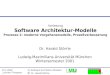 1 13 22.1.2002 Leichte Prozesse VL Software Architektur-Modelle Dr. Harald Störrle Vorlesung Software Architektur-Modelle Prozesse 2: moderne Vorgehensmodelle,