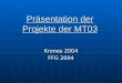 Präsentation der Projekte der MT03 Krones 2004 FFG 2004