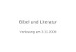 Bibel und Literatur Vorlesung am 3.11.2009. Werbeplakat einer Massagepraxis: Willkommen im Paradies Albrecht Dürer: Adam und Eva im Paradies