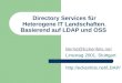 Directory Services für Heterogene IT Landschaften. Basierend auf LDAP und OSS Bernd@Eckenfels.net Linuxtag 2001, Stuttgart