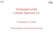 Strategierunde Lokale Agenda 21 Freistadt 2.2.2006 Information und Koordinierung