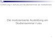 1 Einführung in Schule und Studienseminar als Institutionen Die modularisierte Ausbildung am Studienseminar Fulda