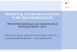 Einführung zur Literaturrecherche in der Sportwissenschaft Bibliothekskataloge und Datenbanken Herbstsemester 2013 Gabriela Scherrer ( @ub.unibe.ch)
