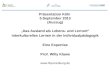 Präsentation Köln 5.September 2013 (Auszug) Das Ausland als Lebens- und Lernort Interkulturelles Lernen in der Individualpädagogik Eine Expertise Prof