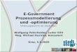 Wolfgang Patscheider, Leiter EDV Mag. Michael Ruzicka, Konsulent Graz, 5.6.2003 E-Government Prozessmodellierung und -optimierung Erfahrungsbericht der