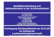 Qualitätsentwicklung und Selbstevaluation in der Schulsozialarbeit Dr. Karsten Speck Universität Potsdam Institut für Erziehungswissenschaft Karl-Liebknechtstraße
