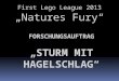 First Lego League 2013 Natures Fury. Unsere Erlebnisse mit dem Sturm mit Hagelschlag am 28.7.2013