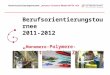 Berufsorientierungstournee Monomere -Polymere- Werkstoffe mit Zukunft Berufsorientierungstournee 2011-2012 Monomere -Polymere- Werkstoffe mit Zukunft
