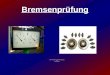 Bremsenprüfung Eine Präsentation von Robert Woytusch und Daniel Wiebe