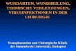 WUNDARTEN, WUNDHEILUNG, TERMISCHE VERLETZUNGEN, VIRUSINFEKTIONEN IN DER CHIRURGIE Transplantation und Chirurgische Klinik der Semmelweis Universität, Budapest