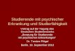 Studierende mit psychischer Erkrankung und Studierfähigkeit Vortrag auf der Tagung des Deutschen Studentenwerks Beratung für Studierende mit psychischen