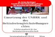 Umsetzung der UNBRK und des Behindertengleichstellungsrechtes Erfahrungsbericht der Behindertenanwaltschaft Vorstandssitzung ÖGLBWien, 13.4.2013 Dr. Erwin