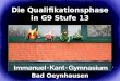 1 Die Qualifikationsphase in G9 Stufe 13 Bad Oeynhausen