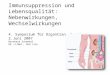 Immunsuppression und Lebensqualität: Nebenwirkungen, Wechselwirkungen 4. Symposium für Organtransplantierte. 2.Juni 2007 Bernhard Schmekal OA,2.Med., AKH