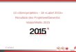 13 «Sternprojekte» - 18 «Label 2015» Resultate des Projektwettbewerbs Valais/Wallis 2015 27.03.2013