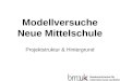 Modellversuche Neue Mittelschule Projektstruktur & Hintergrund