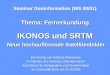 IKONOS und SRTM Neue hochauflösende Satellitenbilder Seminar Geoinformation (WS 00/01) Thema: Fernerkundung Ein Vortrag von Andreas Wizesarsky im Rahmen