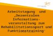 Arbeitstagung und Dezentralen Informations- veranstaltung zum Rehabilitationssport und Funktionstraining 14.11.2009, Hünzingen