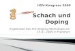 Ergebnisse des Anti-Doping-Workshops am 23.01.2009 in Frankfurt