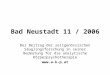 Bad Neustadt 11 / 2006 Der Beitrag der zeitgenössischen Säuglingsforschung in seiner Bedeutung für die analytische Körperpsychotherapie 