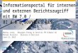 Informationsportal für internen und externen Berichtszugriff mit BW 7.0 / BI 4.0 @ BOUYGUES E&S Markus Leroy Bouygues Energy & Services FM Schweiz AG Manuel
