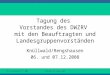 VO/LG-Sitzung 06.-07.12.2008Statusbericht AG des DWZRV Tagung des Vorstandes des DWZRV mit den Beauftragten und Landesgruppenvorständen Knüllwald/Rengshausen