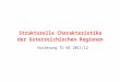 Vorlesung TU WS 2011/12 Strukturelle Charakteristika der österreichischen Regionen