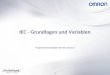 1 IEC - Grundlagen und Variablen Programmierstrategien der IEC 61131-3
