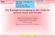 Anfang Präsentation 20. November 2013 TecDay Collège St-Michel Fribourg, 20. November 2013 Die Energieversorgung in der Schweiz gestern, heute und morgen