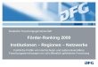 Deutsche Forschungsgemeinschaft Förder-Ranking 2009 Institutionen – Regionen – Netzwerke Fachliche Profile von Hochschulen und außeruniversitären Forschungseinrichtungen