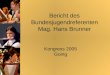 Bericht des Bundesjugendreferenten Mag. Hans Brunner Kongress 2005 Going