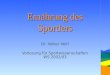 Ernährung des Sportlers Dr. Volker Veitl Vorlesung für Sportwissenschaften WS 2002/03