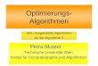Optimierungs- Algorithmen Petra Mutzel Technische Universität Wien Institut für Computergraphik und Algorithmen AK5: Ausgewählte Algorithmen Ak der Algorithmik