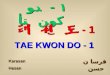 ١ - ١ - KarasanHasan TAE KWON DO - 1 - 1. Beginn der Streifenprüfung 0 - 6 PraktischeVorführung TKD = Grundbegriffe 1