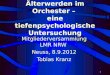 1 Älterwerden im Orchester – eine tiefenpsychologische Untersuchung Mitgliederversammlung LMR NRW Neuss, 8.9.2012 Tobias Kranz