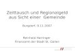 Zeittausch und Regionalgeld aus Sicht einer Gemeinde Burgdorf, 9.11.2007 Reinhold Harringer Finanzamt der Stadt St. Gallen