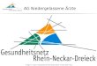 S. Bilger / C. Köster / Gesundheitsnetz Rhein-Neckar-Dreieck 29. März 2000 / Folie 1 AG Niedergelassene Ärzte