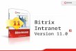 Bitrix Intranet Version 11.0. Bitrix Intranet Version ist eine Web- Applikation, die Unternehmen bei der Lösung ihrer geschäftlichen Aufgaben in drei