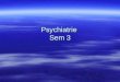 Psychiatrie Sem 3. Psychiatrische Krankheitslehre - Klassifikation Entwicklung und Probleme Die Psychiatrie versucht, wie jede andere Wissenschaft, ihre