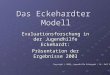 Das Eckehardter Modell Evaluationsforschung in der Jugendhilfe Eckehardt: Präsentation der Ergebnisse 2003 Copyright © 2003 Jugendhilfe Eckehardt / Dr