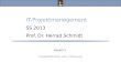 IT-Projektmanagement, Vorlesung Sommersemester 2013 Prof. Dr. Herrad Schmidt SS 13 Kapitel 2 Folie 2 2. Projektdefinition und –initiierung Ein Antragsteller