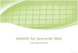 WebML for Semantic Web Michael Hertel. Gliederung 1.WebML 1.Datenmodell 2.Hypertextmodell 3.Präsentationsmodell 4.Entwicklungsphasen 2.WebML für das semantische