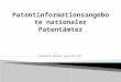 Erstellt durch Yannick Erb. 1. Homepages 2. Der Weg zum europäischen Patent 3. Wie sieht ein Patent aus? 4. Geografische und zeitliche Abdeckung 5. Leistungsangebote