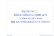 Interoperable Informationssysteme - 1 Klemens Böhm Systeme 1: Materialisierungen und Indexstrukturen für semistrukturierte Daten